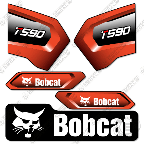 Fits Bobcat T590 Decal Kit Skid Steer - New Style decal kit