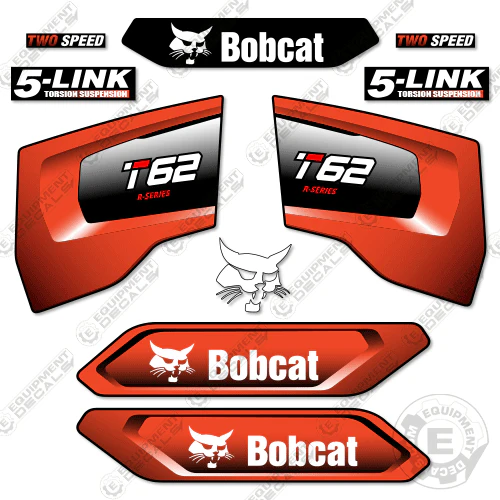 Fits Bobcat T62 Decal Kit Track Loader 62, decal kit, t62