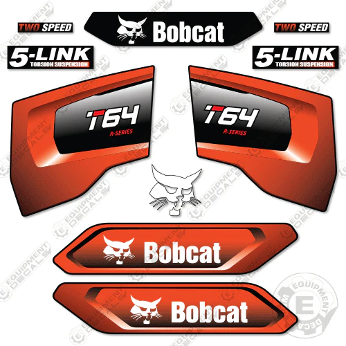 Fits Bobcat T64 Decal Kit Track Loader 64, decal kit, t64