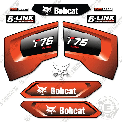 Fits Bobcat T76 Decal Kit Skid Steer 76, decal kit, t76