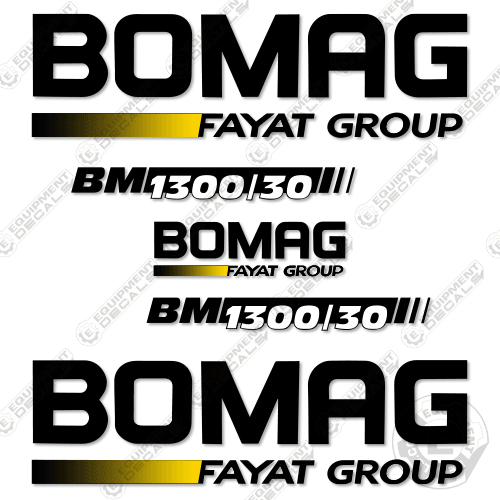 Fits Bomag BM1300/30 Decal Kit Cold Planer 1300, bm1300, decal kit, tec