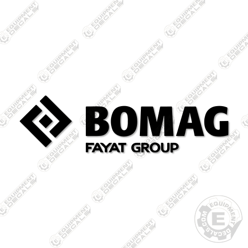 Fits Bomag Front Logo 38" decal kit