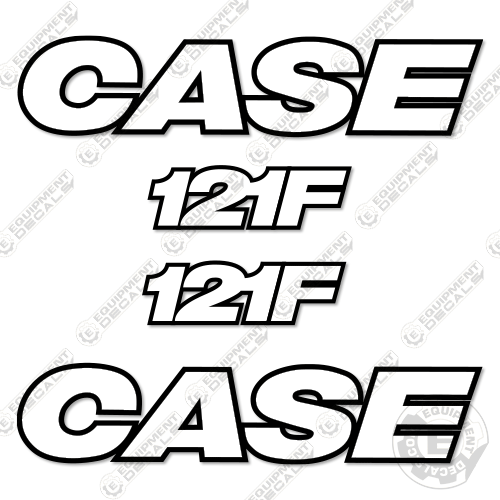 Fits Case 121F Decal Kit Wheel Loader - 3M Reflective! 121f, 321, decal kit