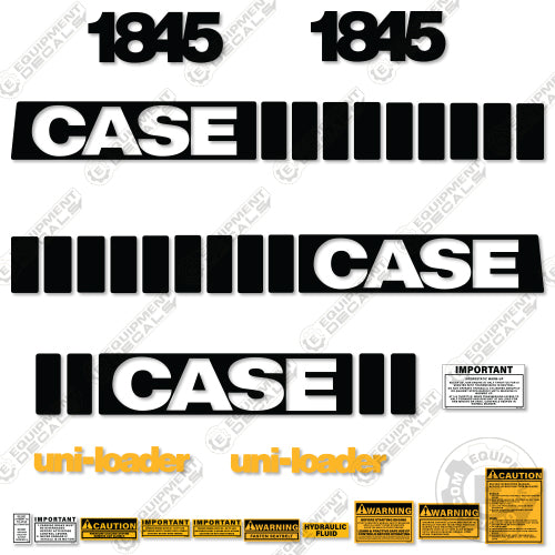 Fits Case 1845 Decal Kit Skid Steer 1845, decal kit