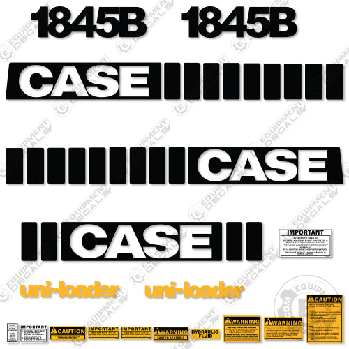 Fits Case 1845B Decal Kit Skid Steer 1845, decal kit