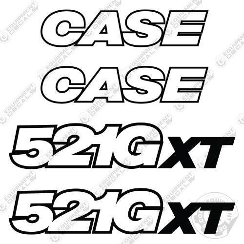 Fits Case 521 GXT Decal Kit Wheel Loader - 3M Reflective! 521, 521-g, 521g, decal kit, g