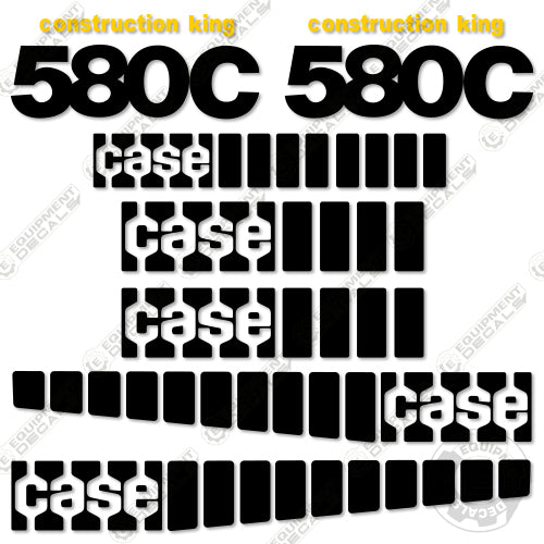 Fits Case 580C Decal Kit Backhoe 580, 580-c, 580c, decal kit, k, superk