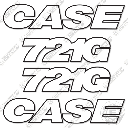 Fits Case 721G Decal Kit Wheel Loader - 3M Reflective! 721, 721g, decal kit, g