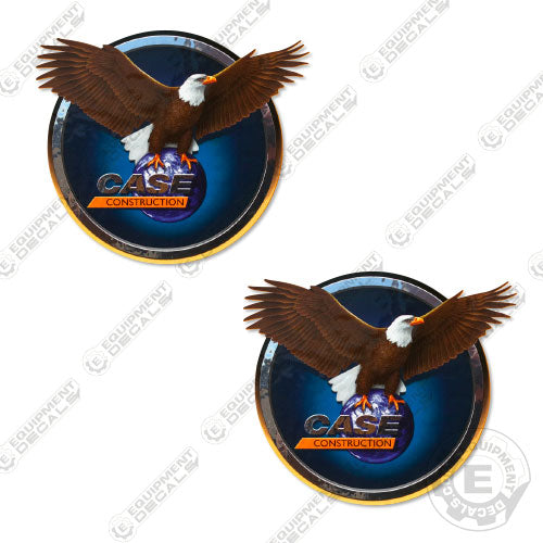 Fits Case Construction Eagle Logos (Set of 2) decal kit