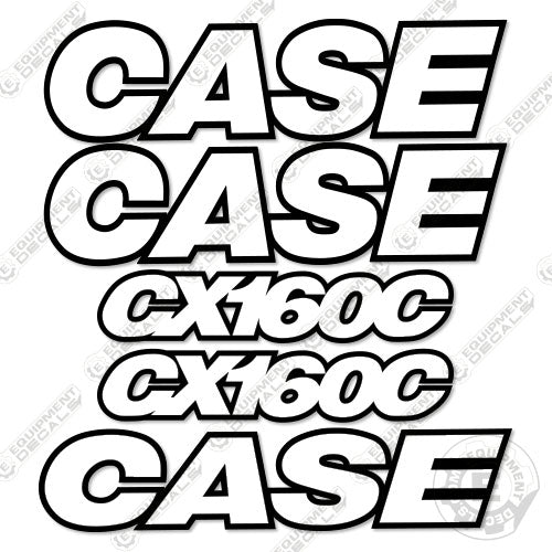 Fits Case CX160C Decal Kit Excavator - 3M Reflective! 160, 160c, cx, cx160, cx160c, decal kit