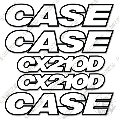 Fits Case CX210D Decal Kit Excavator - 3M Reflective! 210, cx, d, decal kit