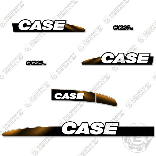 Fits Case CX225SR Decal Kit Excavator 225, 225sr, cx225, decal kit