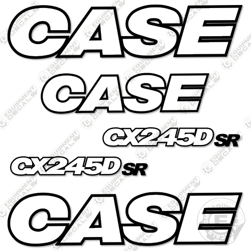 Fits Case CX245DSR Decal Kit Excavator - 3M Reflective! 245, 245d, cx245, cx245d, cx245dsr, decal kit