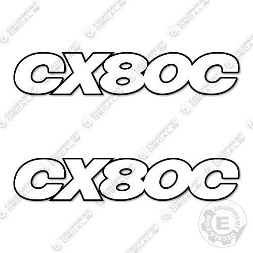 Fits Case CX80C Number Decals Excavator 80, cx80, decal kit