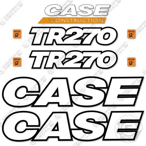 Fits Case TR270 Decal Kit Skid Steer Loader - 3M REFLECTIVE Vinyl! 270, decal kit, tr-270, tr270