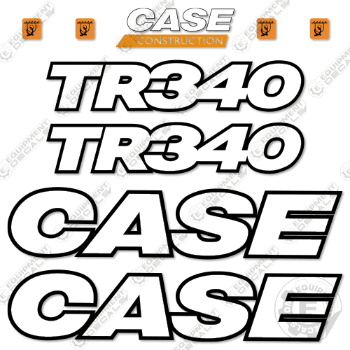 Fits Case TR340 Decal Kit Skid Steer Loader - 3M REFLECTIVE VINYL! 340, decal kit, tr340