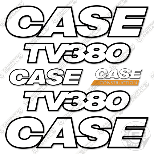 Fits Case TV380 Decal Kit Skid Steer - 3M REFLECTIVE VINYL! 380, decal kit, tv, tv380