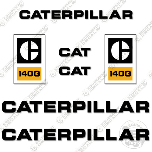 Fits Caterpillar 140G Decal Kit Motor Grader - Scraper 140, 140g, decal kit