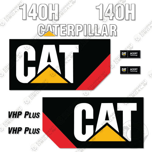 Fits Caterpillar 140H Decal Kit Motor Grader (Custom Style) 140, 140-h