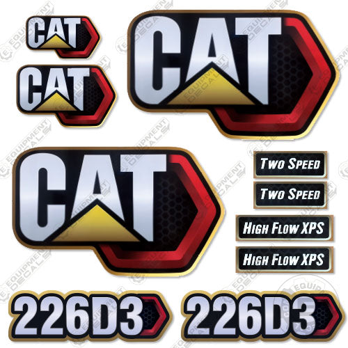 Fits Caterpillar 226D3 Skid Steer Decal Kit 226, 226d, 226d3, decal kit