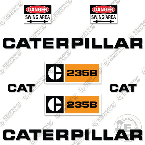 Fits Caterpillar 235B Decal Kit Excavator 235, 235b, decal kit