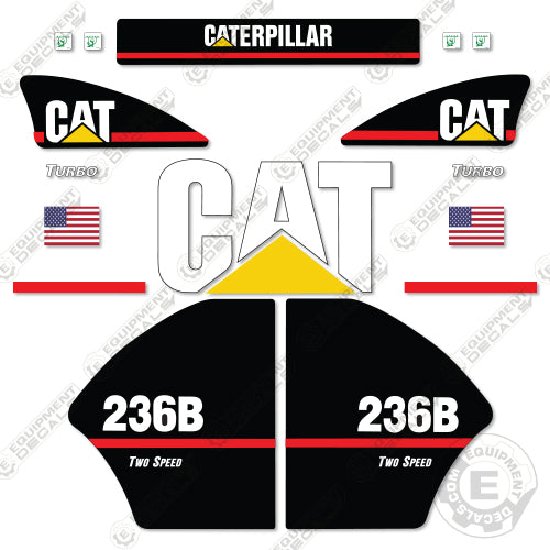 Fits Caterpillar 236B Two Speed Decal Kit Skid Steer decal kit