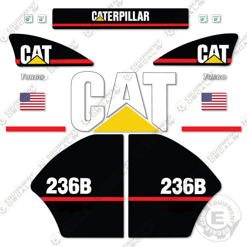 Fits Caterpillar 236B Decal Kit Skid Steer decal kit