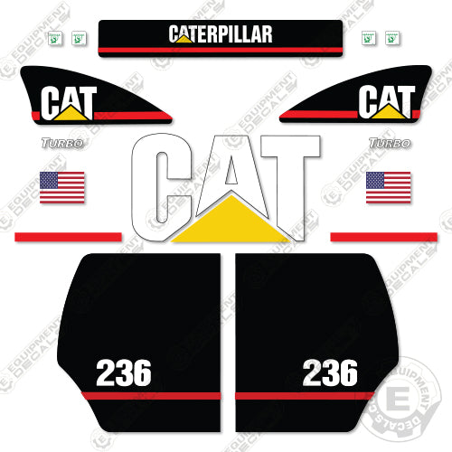 Fits Caterpillar 236 Decal Kit Skid Steer decal kit