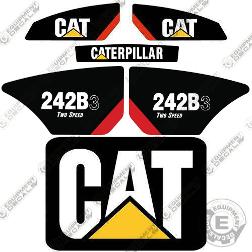 Fits Caterpillar 242B3 2 Speed Skid Steer Decal Kit 242-b3, 242b, 242b3, decal kit