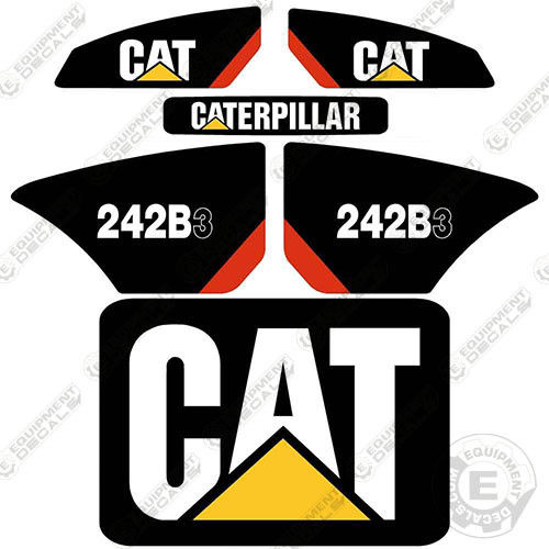 Fits Caterpillar 242 B3 Skid Steer Decal Kit 242-b3, 242b, 242b3, decal kit