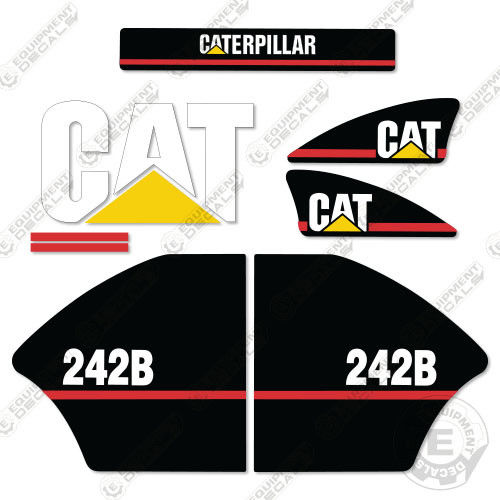 Fits Caterpillar 242B Decals 242, 242b, decal kit