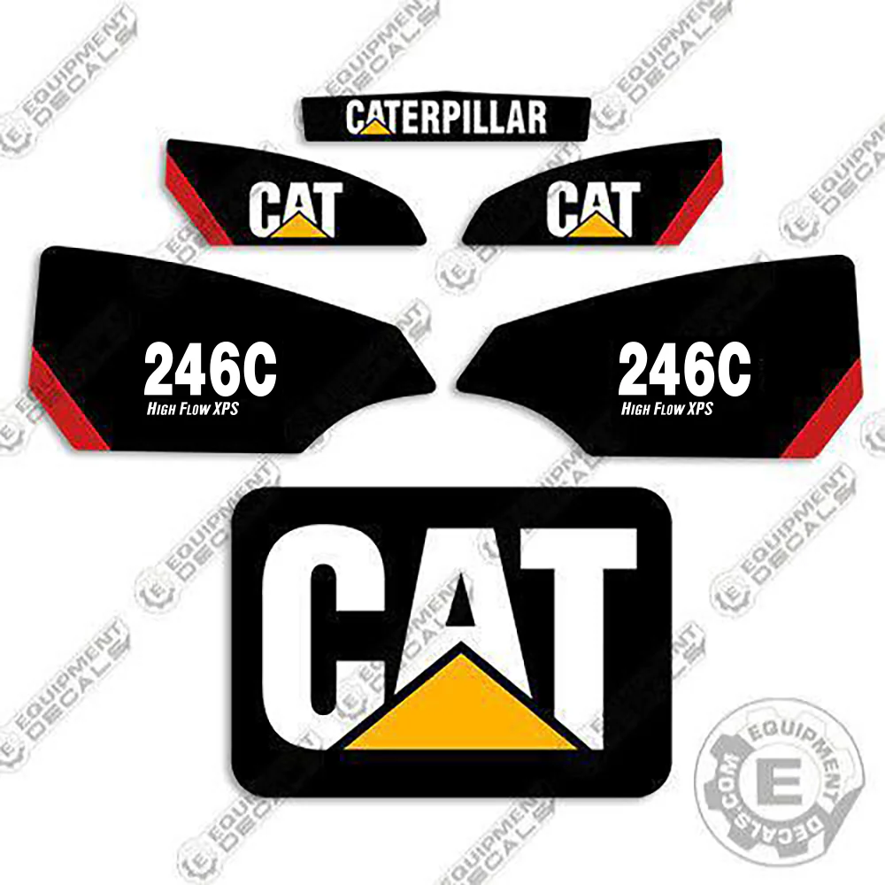 Fits Caterpillar 246C High Flow XPS Decal Kit Equipment Decals Skid Steer decal kit