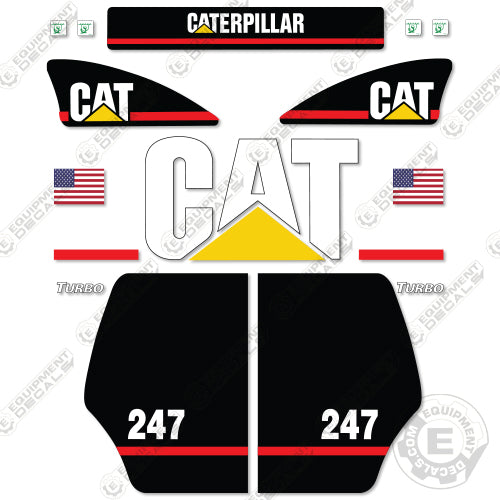 Fits Caterpillar 247 Skid Steer Decal Kit decal kit