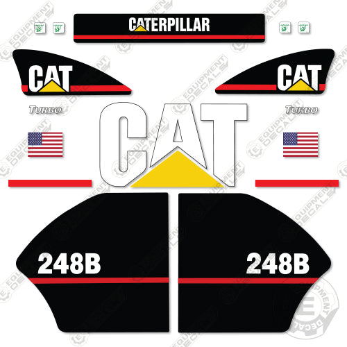 Fits Caterpillar 248B Decal Kit Skid Steer 248, 248-b, 248b, decal kit