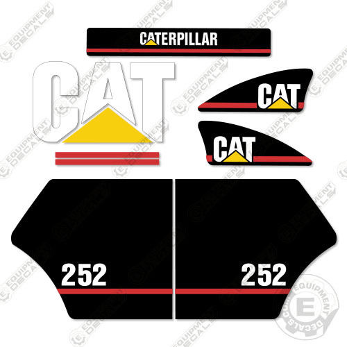 Fits Caterpillar 252 Decal Kit Equipment Decals decal kit