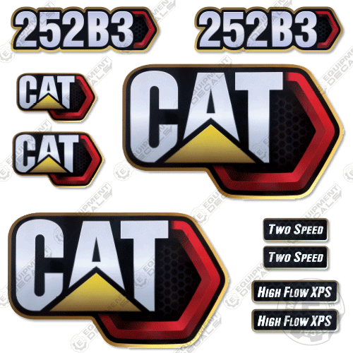 Fits Caterpillar 252B3 Decal Kit Skid Steer (CUSTOM) 252, 252b, 252b3, decal kit