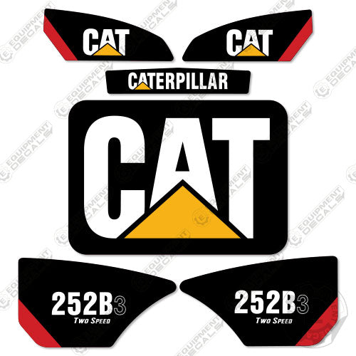 Fits Caterpillar 252B3 Decal Kit (Two Speed) Skid Steer 252, 252-b, 252b, 252b-3, 252b3, decal kit