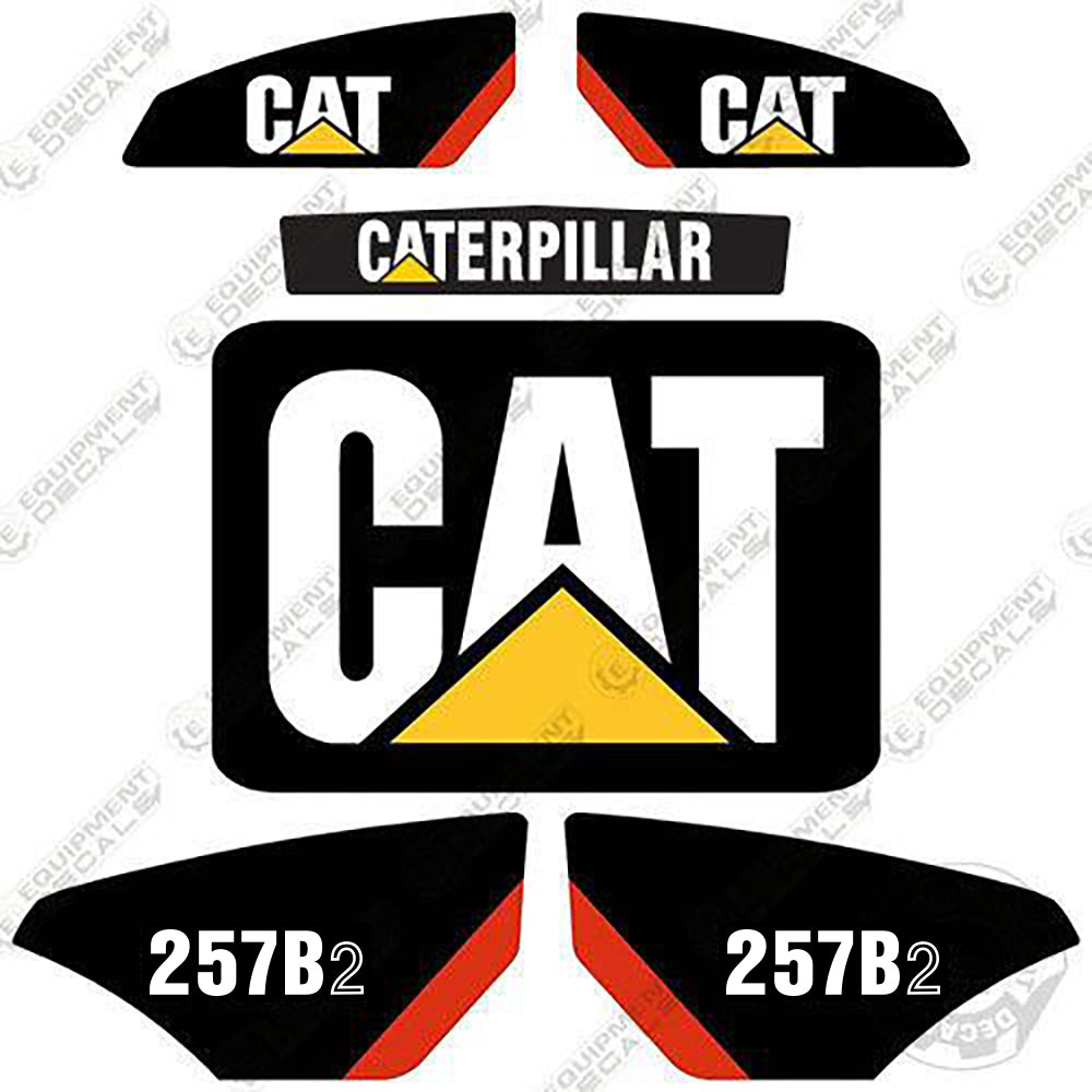 Fits Caterpillar 257B-2 Decal Kit Skid Steer Equipment Decals 257, 257b, 257b2, b2, decal kit