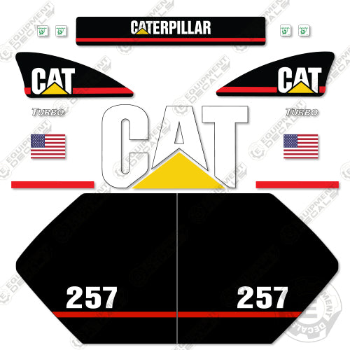 Fits Caterpillar 257 Decal Kit Equipment Decals decal kit