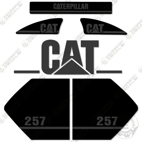 Fits Caterpillar 257 Decal Kit - Custom Blacked Out Version decal kit