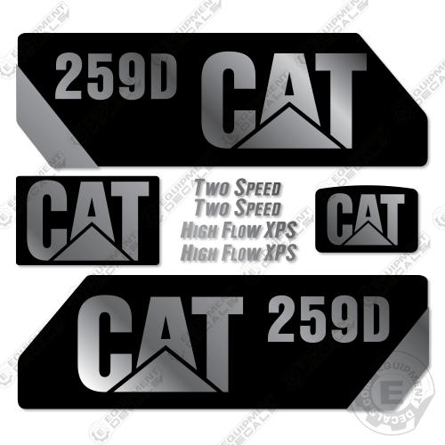 Fits Caterpillar 259D Decal Kit Skid Steer (Custom Chrome) decal kit