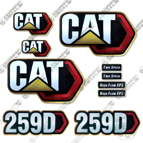 Fits Caterpillar 259D Decal Kit Skid Steer (Custom Kit) 259, 259-d, 259d, decal kit