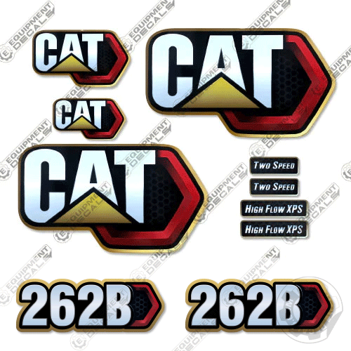 Fits Caterpillar 262B Decal Kit Skid Steer (CUSTOM) 262, 262b, decal kit