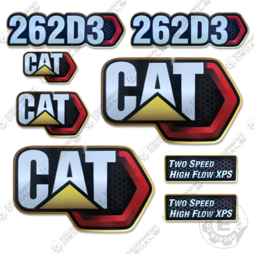 Fits Caterpillar 262D3 Decal Kit Skid Steer 262, 262d, 262d3, d3, decal kit