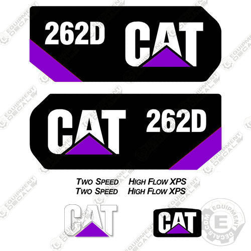 Fits Caterpillar 262D Skid Steer Decal Kit (Custom Purple) 262d, decal kit