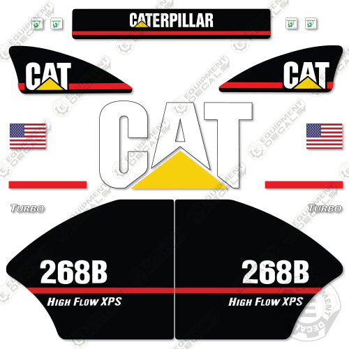 Fits Caterpillar 268B Decal Kit (High Flow XPS) Skid Steer 268, 268b, decal kit