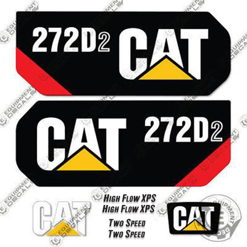 Fits Caterpillar 272D2 Decal Kit Skid Steer 272, 272-d2, 272d, 272d-2, decal kit