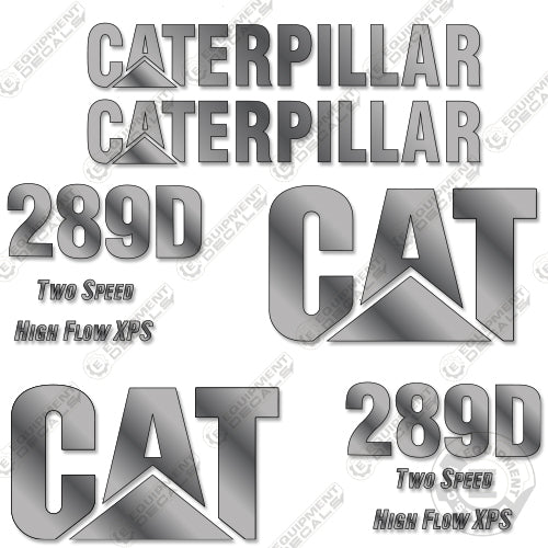 Fits Caterpillar 289D Decal Kit Custom Chrome 289, 289d, decal kit