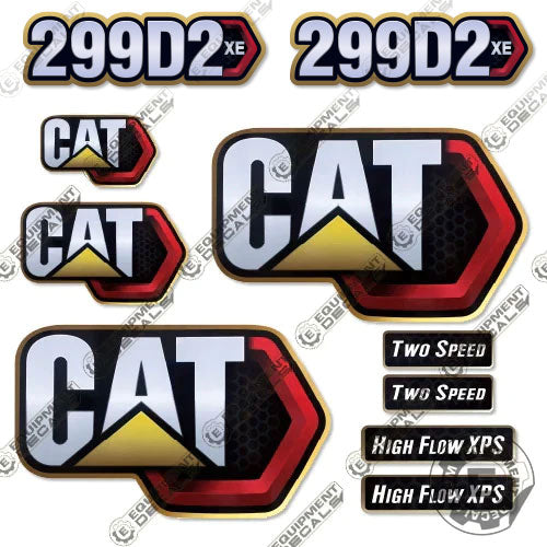 Fits Caterpillar 299D2 XE Decal Kit Skid Steer 299, 299d, 299d2, 299d2xe, decal kit