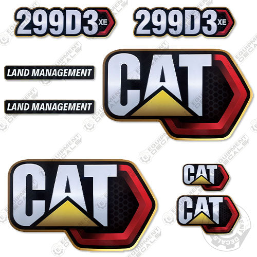 Fits Caterpillar 299D3 XE Land Management Decal Kit Skid Steer 299, 299d, 299d3, d3, decal kit